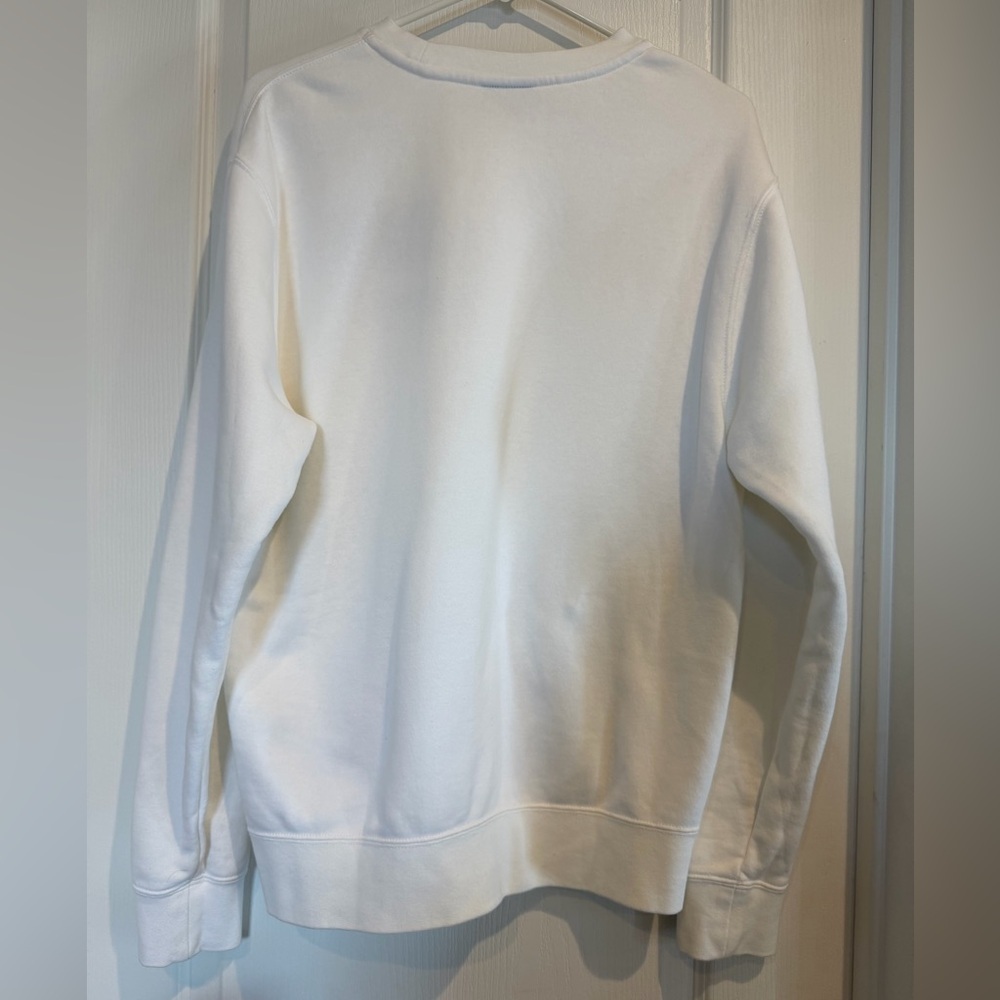 Nike White Crewneck Sweater with Blue and Yellow Accents UNISEX - Picture 6 of 6